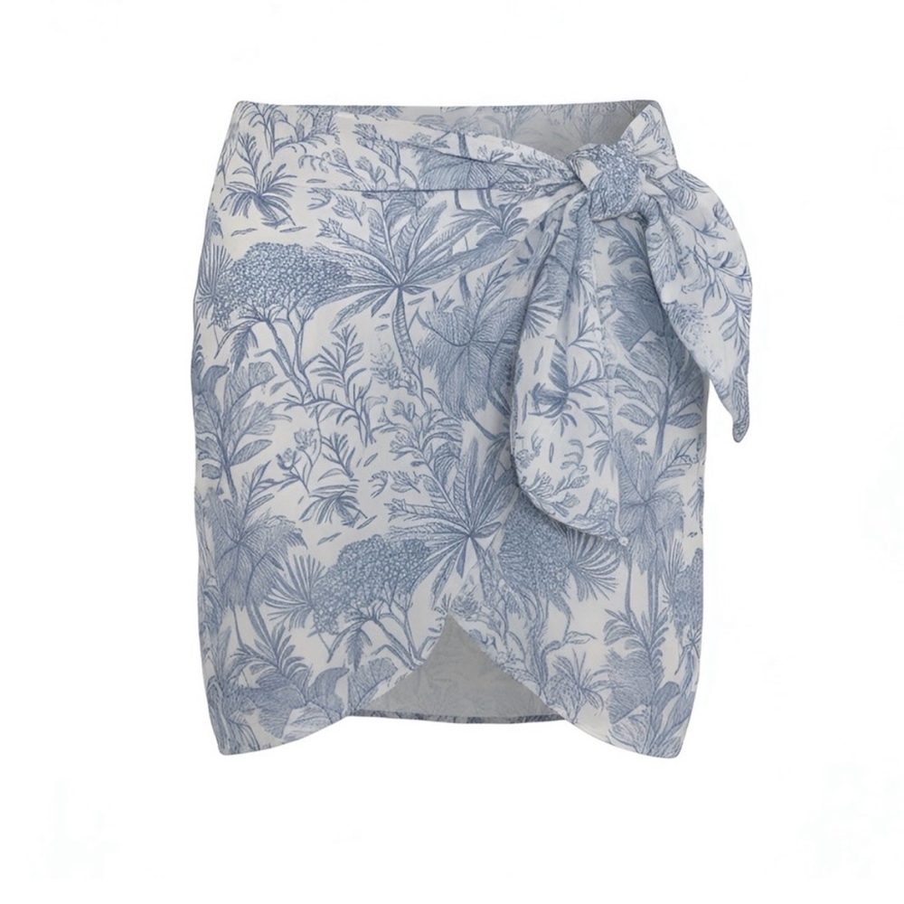 Shade & Shore Blue Floral Swim Coverup